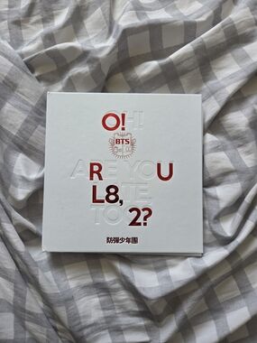 BTS 'Are You L8, T0? 2' Album Box - White with Red Accents